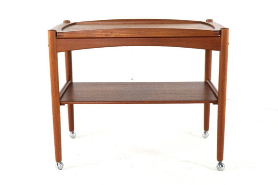 Image 1 of Carrello Poul Hundevad con vassoio rimovibile, stile vintage danese.