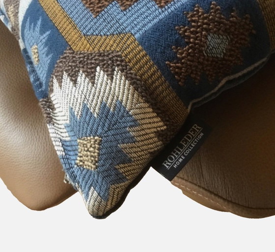2teiliges Set Kissen Rohleder Home Collection In Blau/Braun/Grau – Textile, Velvet (photo 4 of 5)