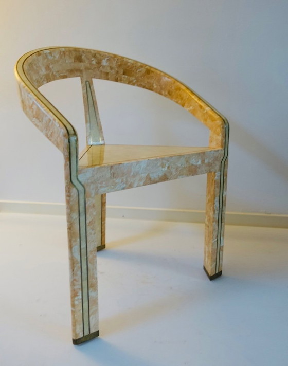 Image 1 of Conjunto de dos sillas Triancolori estilo Maitland Smith, década de 1970