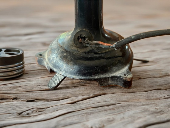 Image 1 of Vintage table fan by Ercole Marelli in black cast iron, 1940s