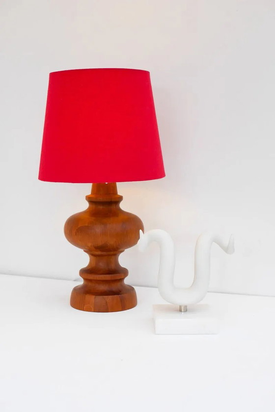 Image 1 of Mid-century modern Scandinavian oak table lamp from Möllers