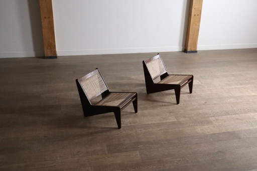 Pierre Jeanneret Kangaroo Chairs PJ-SI-59, India, 1955
