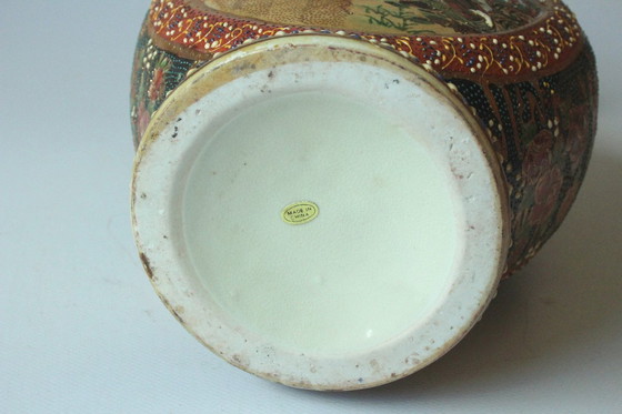 Image 1 of Magnificent Chinese vase, amphora-shaped, ceramic, vintage, mid-century, ceramic vase made in China