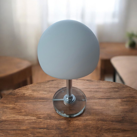 Image 1 of Space Age Mushroom Tafellamp – Chrome & Acryl – Touch Dimmer