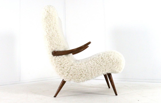 Image 1 of Fauteuil vintage 'Cuddle' recouvert de tissu