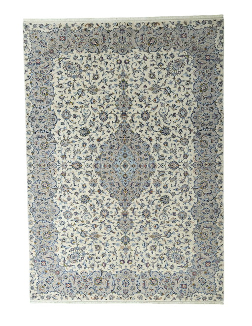 Hand-knotted Persian carpet Kashan cork - 350 x 248 cm - Fine & noble with floral patterns