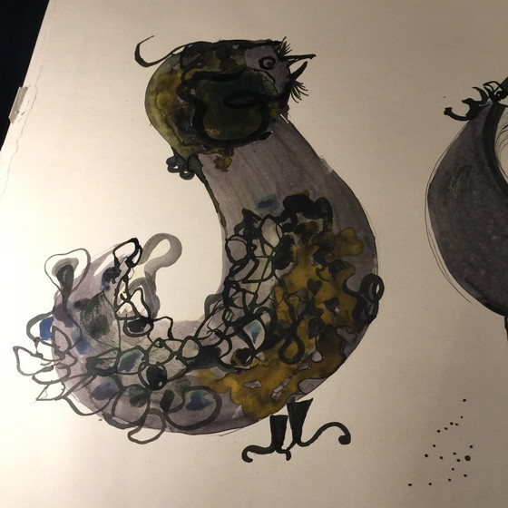 Anne Body, Il Grande Combattimento, Tecnica Mista su Carta, 1965 – Dipinti e disegni, Paper (photo 6 of 15)