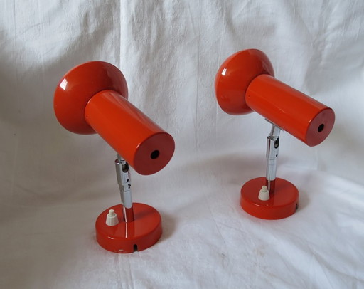 2 lampade arancioni OMI