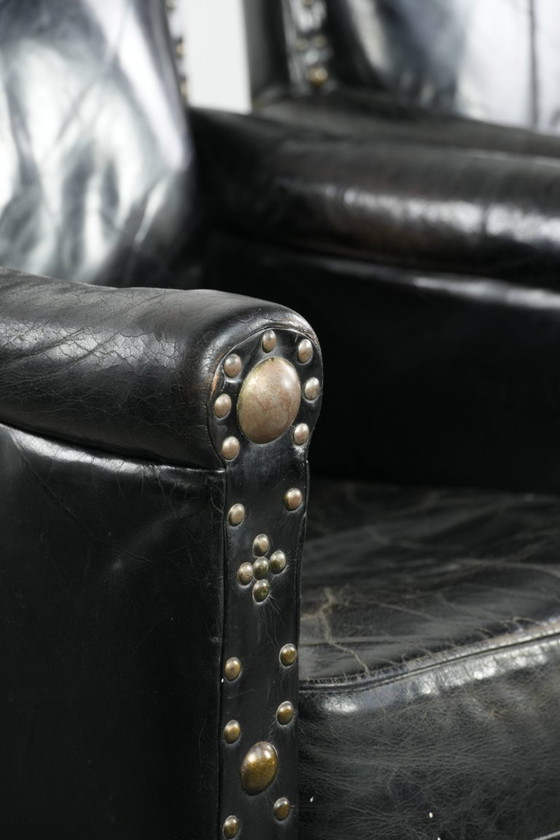 Image 1 of 2 x Einzigartige, besondere, elegante Kuhfell-Sessel mit Lederbeinen