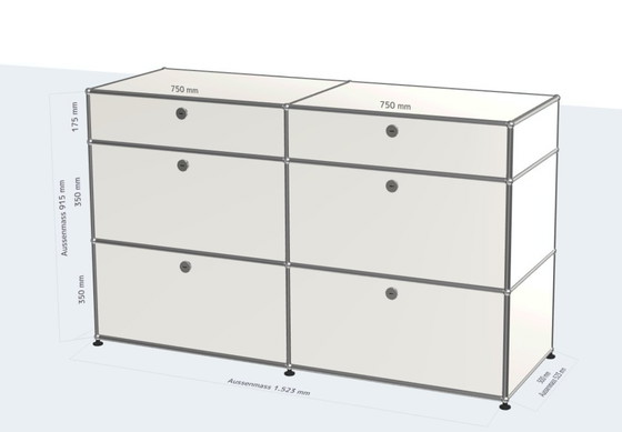 Image 1 of USM Haller dressoir in puur wit | Nieuw gekocht in 2024 | Originele factuur beschikbaar