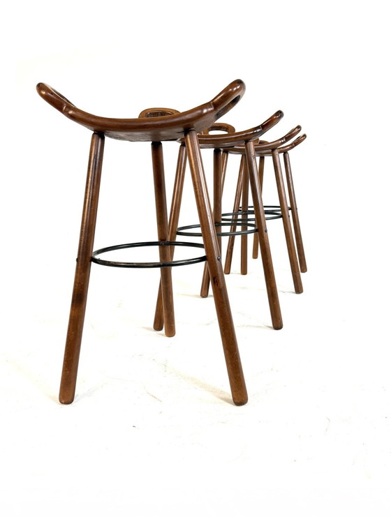 Image 1 of 4 sgabelli da bar vintage 'Marbella' anni '60