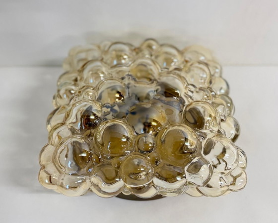 Image 1 of Mid Century Helena Tynell goud glas bubbels plafonnière wandlamp 
