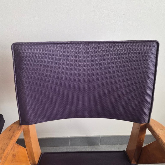 Image 1 of PAIRE DE FAUTEUILS BRIDGE VINTAGE 1950 EN HETRE PIEDS COMPAS 50S ROCKABILLY