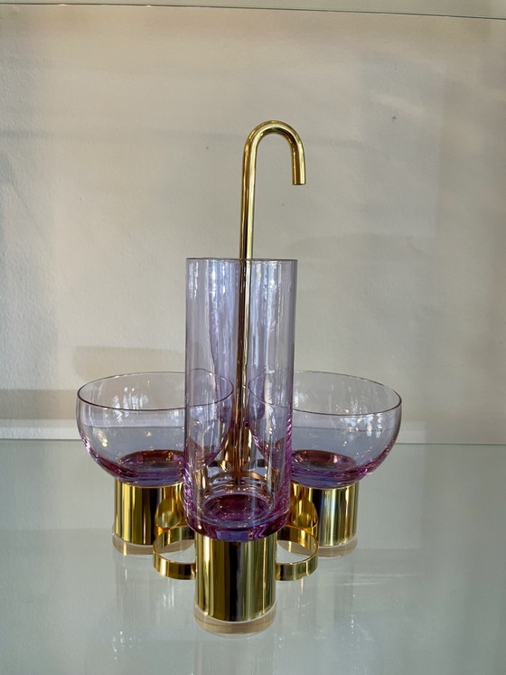 Image 1 of Aperitiefset gemaakt van mondgeblazen alexandrietglas