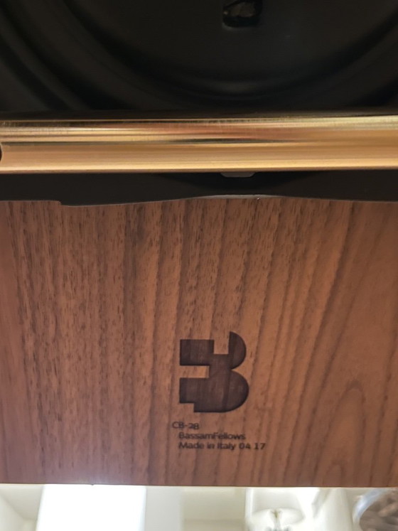 1 x BASSAM FELLOWS - SPINDLE CHAIR, BassamFellows, Sedie girevoli, Legno, Ottone, Marrone (foto 8 di 8)