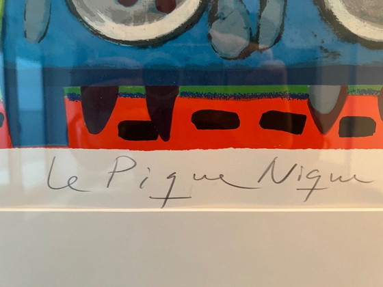 Image 1 of Grafik Le Pique Nique von Wouter Stips 18/125, gerahmt