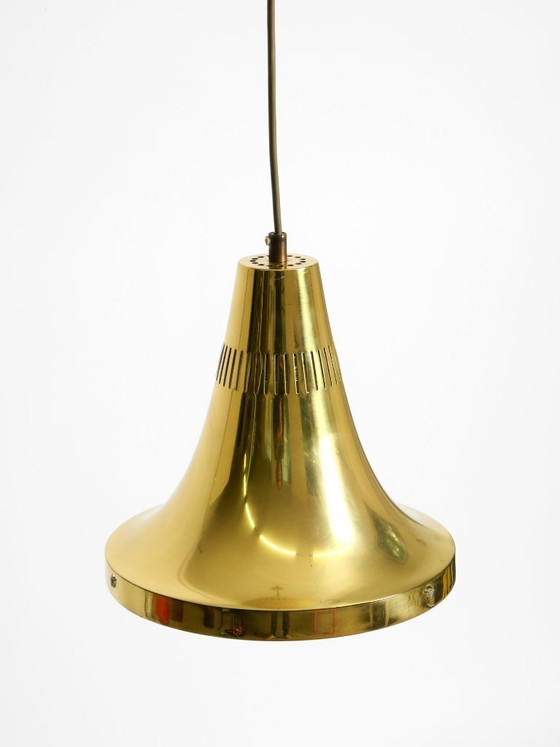 Image 1 of Originele Hans-Agne Jakobsson koperen hanglamp uit de jaren 60, model T 598, van Markaryd, Zweden