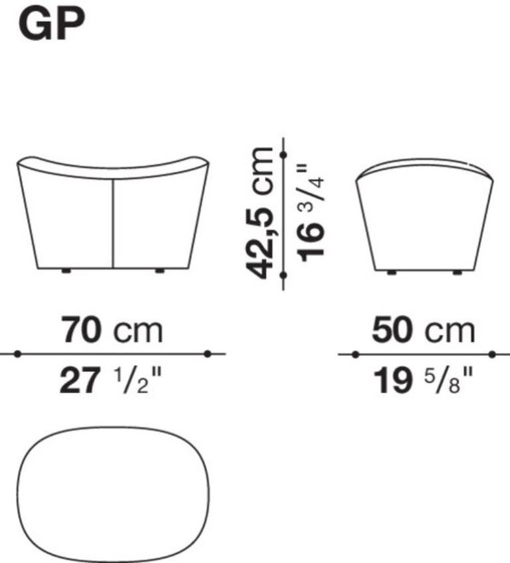 Image 1 of Poltrona GRANDE PAPILIO + POUF B&B ITALIA