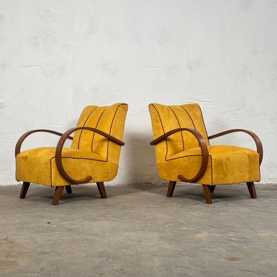 Image 1 of Par de sillones Art Déco de Jindřich Halabala para UP Závody, años 30