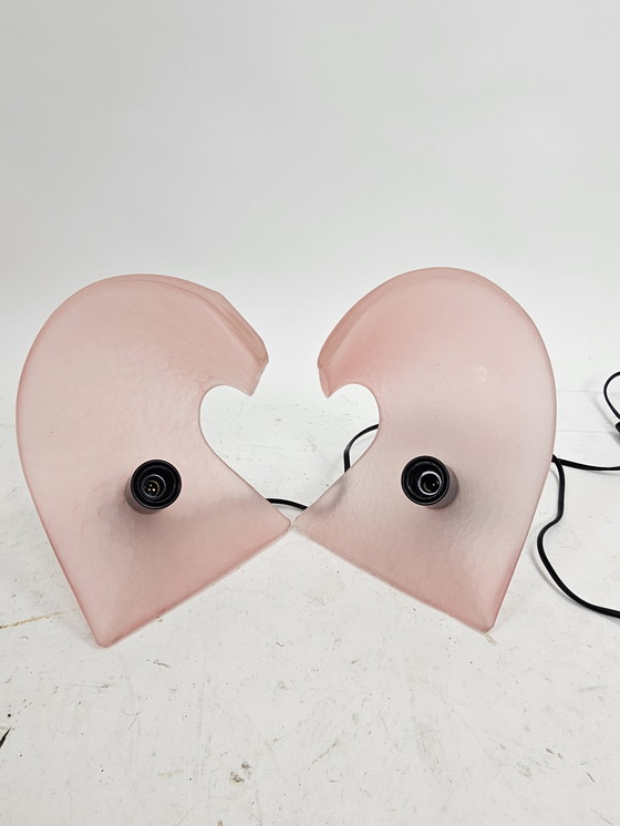 Image 1 of Set van 2 de Mayo glazen tafellampen 1980s