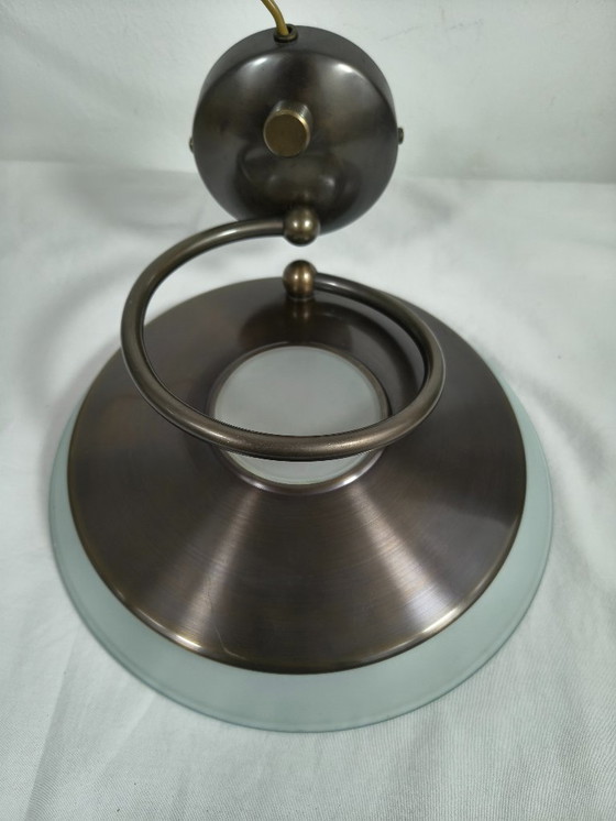 Image 1 of Vintage Herda Holland wandlamp – jaren 70 –brons met matglas