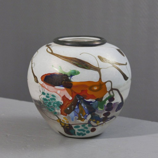 Pascal Guyot in Biot – Glaspastevase mit abstrakter Dekoration, Frankreich 2003