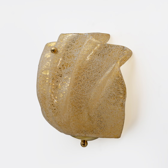 Image 1 of Coppia di applique in vetro di Murano in stile moderno di metà secolo