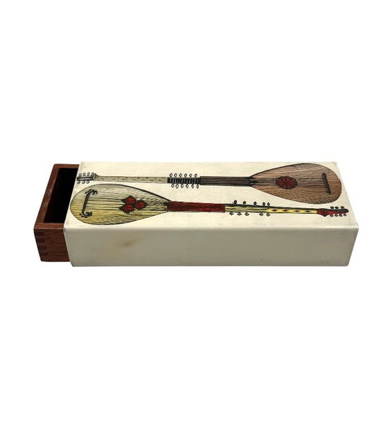 Image 1 of Piero Fornasetti, Mandolinen Zigarren Kiste, Mailand Italien, ca. 1960er Jahre