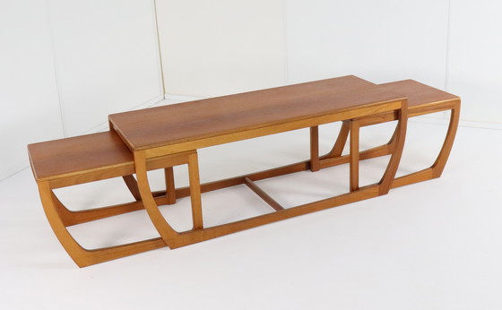 Image 1 of Beithcraft Table basse avec 2 tables gigognes 'Ratho' Vintage