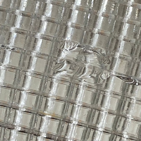 Image 1 of Lampada antica a globo, vetro spesso tipo Holophane e metallo cromato