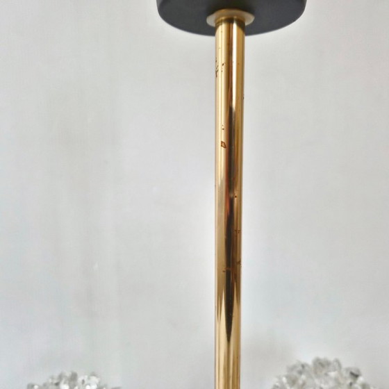 Image 1 of Vintage 1950s Arlus House Pendant Light in Gilded Brass, Metal & Glass