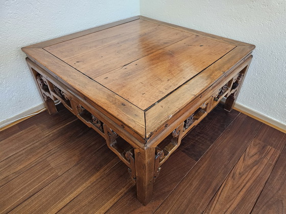 Image 1 of Antiker chinesischer Weichholztisch aus der Zeit um 1910