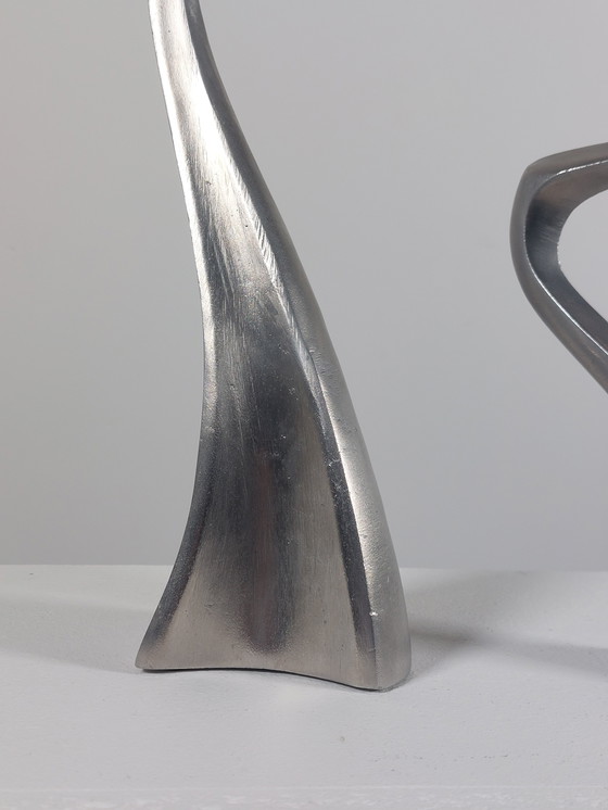 Image 1 of Paire de chandeliers vintage en aluminium de Matthew Hilton