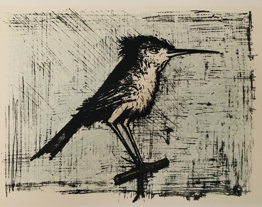 Bernard Buffet,“The Bird, 1967”. Gedrukt November 1967 Op De Persen Van Fernand Mourlot, Meesterlithograaf In Parijs. In Uitstek