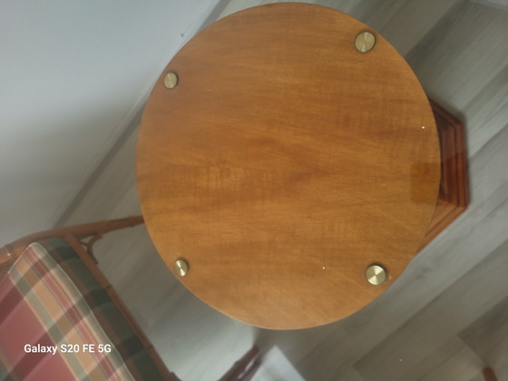 4 Faux Bamboo Giorgetti stoelen en eettafel – Eetkamerstoelen, Glass, Textile (photo 14 of 14)