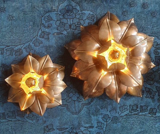 Image 1 of Juego XL de apliques florales de pared/techo - Banci Firenze - Mid-Century - Hollywood Regency