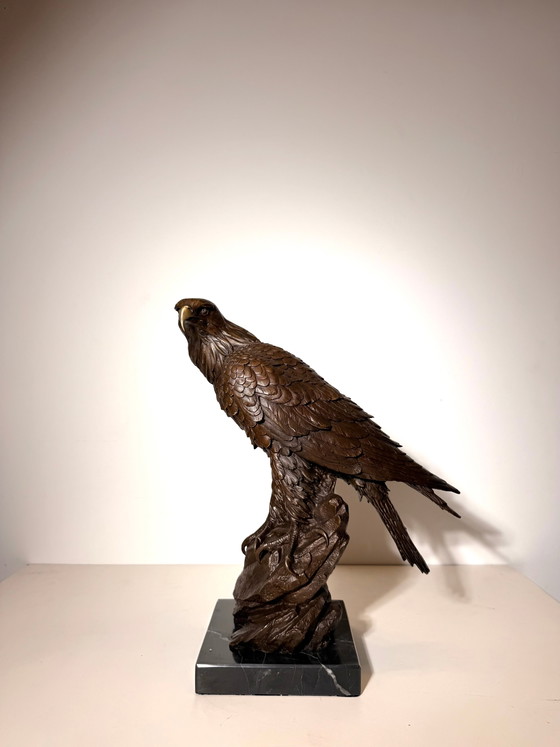 Gran escultura de águila de bronce – Wood (photo 3 of 6)