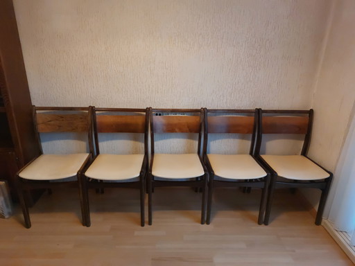 5x vintage dining room chairs Danish style