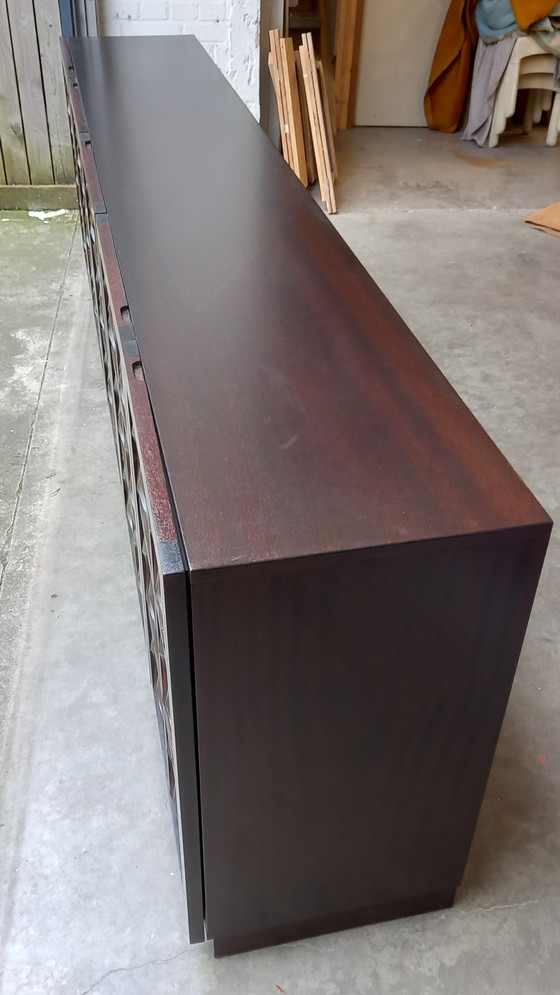 Image 1 of Sideboard Vintage Mahogany Brutalist Dresser 1970's