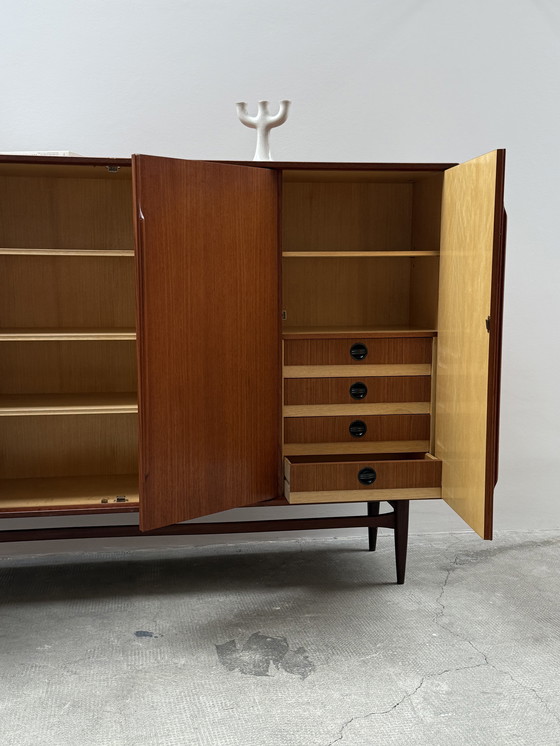 Image 1 of Heinrich Riestenpatt teak wooden highboard 225cm, Germany 1960s