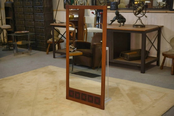 Miroir scandinave en teck et céramique années 60 – Scandinavian (photo 7 of 7)