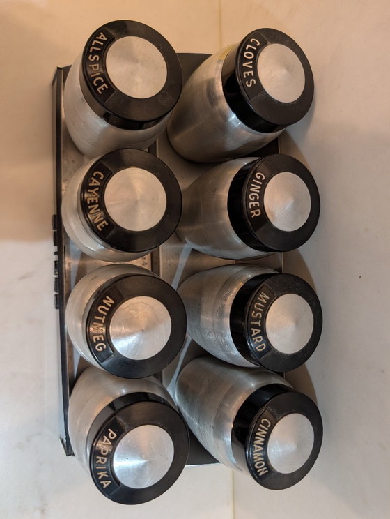 Vintage Fifties American Kromex Spice Rack MCM – Kitchen accessories, Plastic, Aluminium (photo 3 of 8)