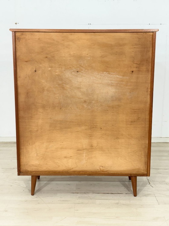 Image 1 of Mahoniehouten kledingkast / Kledingkast in mid-century stijl / Vintage linnenkast uit de jaren 60