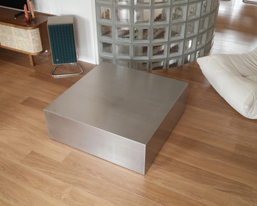 Mesa de centro vintage de acero inoxidable - Mid Century / Stainless Steel