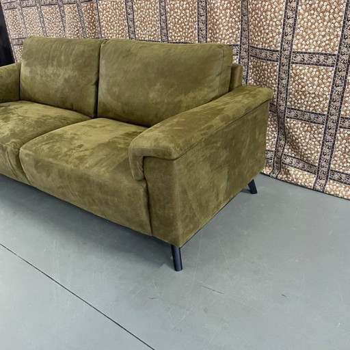 Leather 3-seater sofa