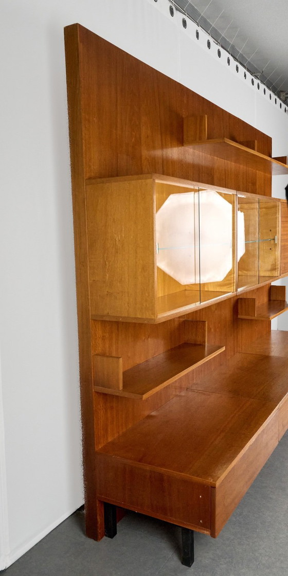 Vintage Wall Unit, 1960s, Czechoslovakia – Wall cabinet, Wood (photo 5 of 19)