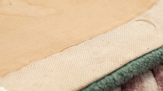 Image 1 of Large French Aubusson Wool Rug with Floral Medallion, 248 x 360 cm