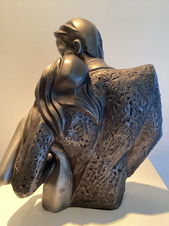 Scultura originale Austin Sculptures “Petit Ce Soir” 1990 - Firmato Alexander Danel. – Sculture, Pietra (photo 6 of 6)