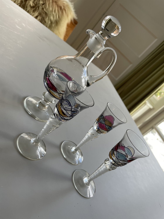 Image 1 of Juego de licor, copas de aguardiente hechas a mano con jarra