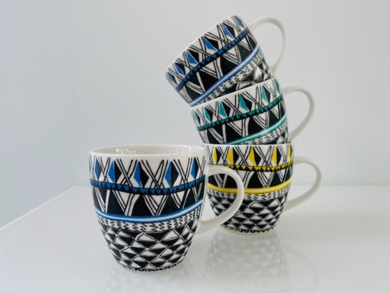 Image 1 of Set di 4 tazze di design finlandese con grafica